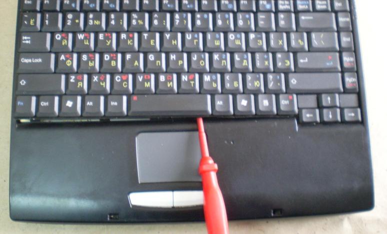 RoverBook Partner E417L continue to remove the keyboard.